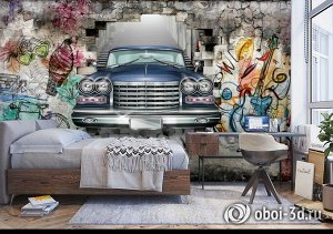 3D Фотообои «Автомобиль в подземке»