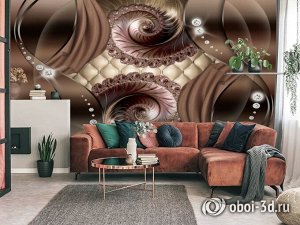 3D Фотообои «Бронзовая фантазия»