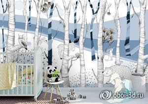 3D Фотообои «Скандинавский лес»