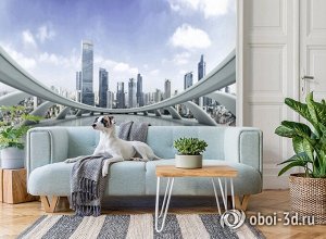 3D Фотообои «Вид с крыши небоскреба»