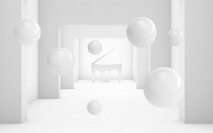 3D Фотообои  «Рояль в тоннеле»
