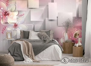 3D Фотообои  «Волшебные цветы»