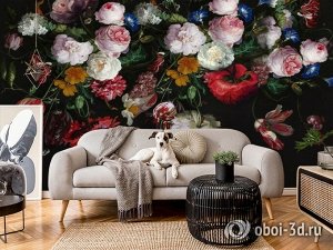 3D Фотообои  «Цветы в стиле барокко»