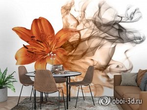 3D Фотообои «Огненная лилия»