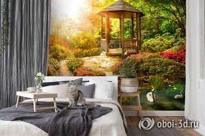 Design Studio 3D 3D Фотообои «Весеннее утро в заповедном парке»