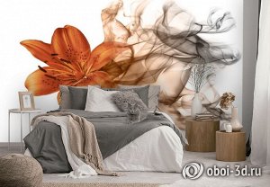 3D Фотообои «Огненная лилия»