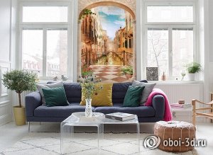 3D Фотообои «Балкончик в Венеции»