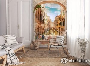 3D Фотообои «Балкончик в Венеции»