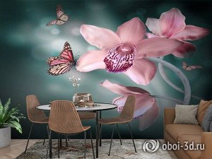 3D Фотообои «Изящная орхидея»