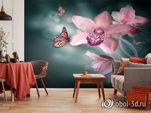 3D Фотообои «Изящная орхидея»