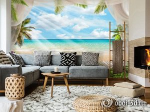 Design Studio 3D 3D Фотообои «Мостик на пляже»