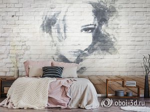 3D Фотообои «Портрет на стене»