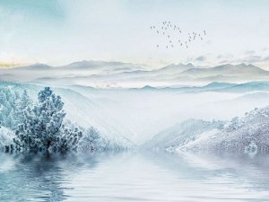 Фотообои Зимнее озеро