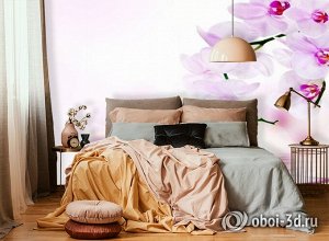 3D Фотообои «Нежные орхидеи над водой»