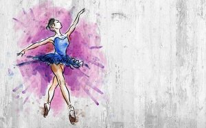 3D Фотообои «Балерина»