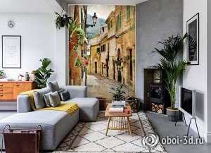 Design Studio 3D 3D Фотообои  «Фреска итальянские улочки»