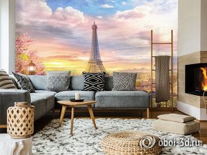 3D Фотообои «Весенний Париж»