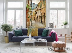 Design Studio 3D 3D Фотообои  «Фреска итальянские улочки»