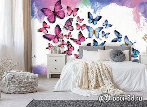 3D Фотообои «Красочные бабочки»