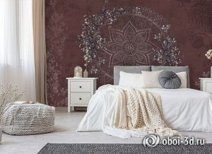 Design Studio 3D 3D Фотообои «Мандала в оттенках бордо»