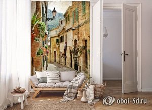 Design Studio 3D 3D Фотообои  «Фреска итальянские улочки»