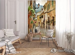 Design Studio 3D 3D Фотообои  «Фреска итальянские улочки»