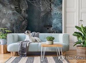 Design Studio 3D 3D Фотообои «Стильная тропическая композиция»