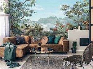 Design Studio 3D 3D Фотообои «Пруд с экзотическими цветами»