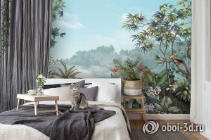 Design Studio 3D 3D Фотообои «Пруд с экзотическими цветами»