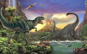 3D Фотообои «Величественные динозавры»