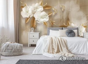 Design Studio 3D 3D Фотообои  «Цветы с драгоценными бабочками»