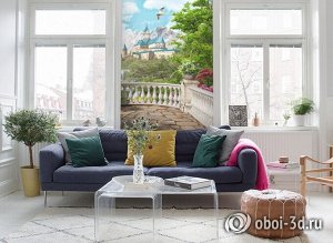 3D Фотообои «Замок по соседству»