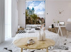 3D Фотообои «Водопад в скалах»