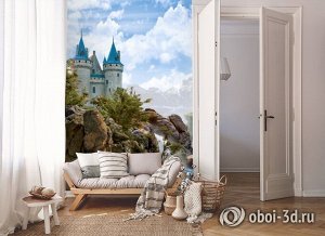 3D Фотообои «Водопад в скалах»