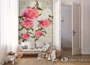 3D Фотообои «Винтажные розы»