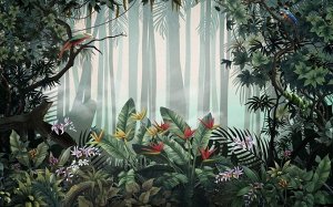 3D Фотообои «В глубине тропического леса»