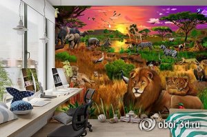 Design Studio 3D 3D Фотообои «Сказочная саванна»