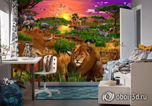 Design Studio 3D 3D Фотообои «Сказочная саванна»