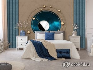 3D Фотообои «Окно в космический простор»