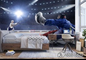 3D Фотообои «Хоккейный вратарь»
