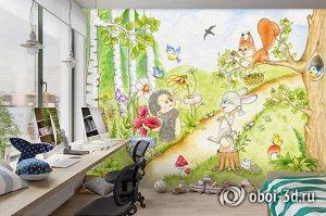 Design Studio 3D 3D Фотообои «Милые зверюшки»