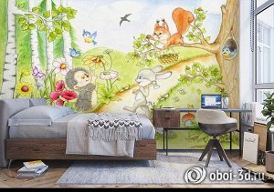 Design Studio 3D 3D Фотообои «Милые зверюшки»