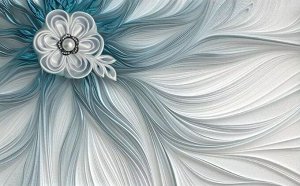 3D Фотообои «Шелк цвета морской волны»