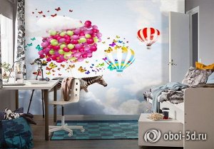 3D Фотообои  «Фантазии зебры»