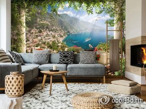 Design Studio 3D 3D Фотообои «Балкон в сицилии»