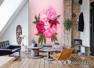 3D Фотообои «Композиция с пионами»