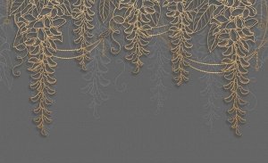 3D Фотообои «Ажурные ветви в лавровом оттенке»