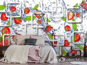 3D Фотообои  «Клубничный микс»