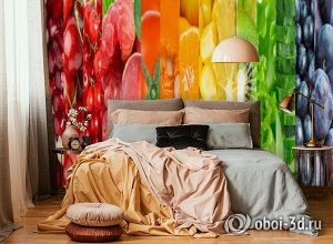 3D Фотообои «Фруктово-овощное панно»