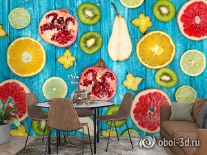 3D Фотообои  «Сочные фрукты»
